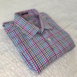 Bugatchi Uomo 100% Cotton Button Down Men's Luxury Shirt Classic Fit Collared